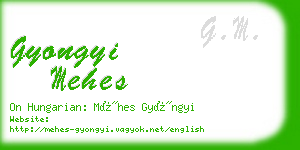 gyongyi mehes business card